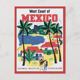 Carte Postale Côte ouest de cru du Mexique