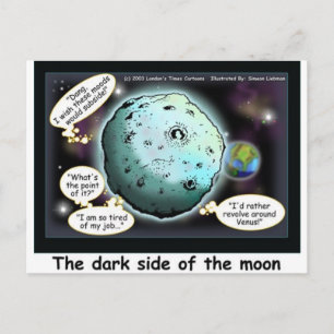 Carte Postale Côté Sombre De La Lune Drôle Drôle Dons Cartoon