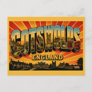 Carte Postale Cotswolds Angleterre Villages Idylliques Art Vinta