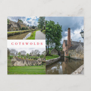 Carte postale Cotswolds Bibury et Lower Slaughter