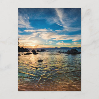 Carte Postale Couché de soleil sur le lac Tahoe