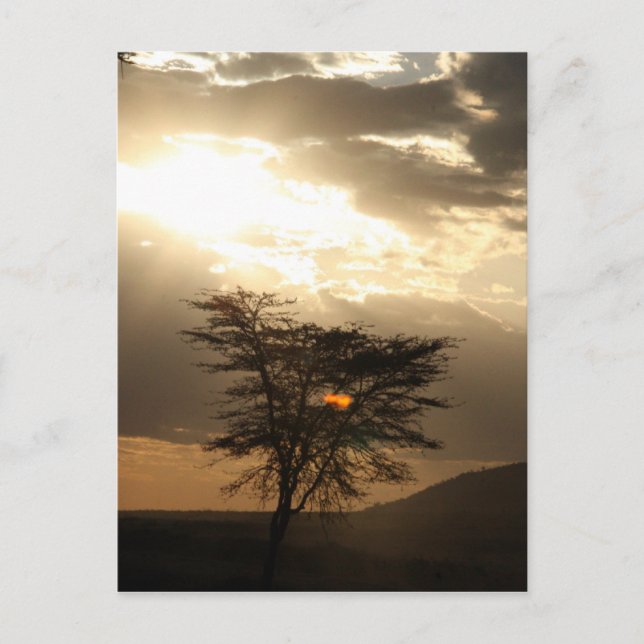Carte Postale coucher de soleil (Devant)