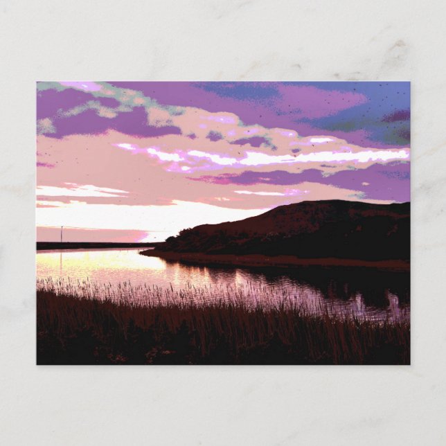 CARTE POSTALE COUCHER DE SOLEIL (Devant)