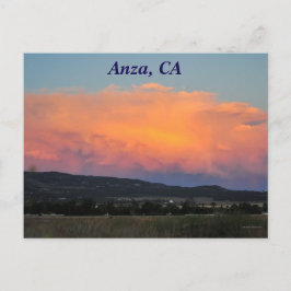 Carte Postale Coucher De Soleil À Anza, Californie