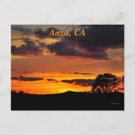 Carte Postale Coucher De Soleil À Anza, Californie