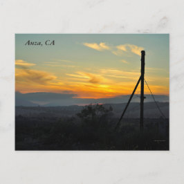 Carte Postale Coucher De Soleil À Anza, Californie