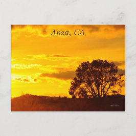 Carte Postale Coucher De Soleil À Anza, Californie