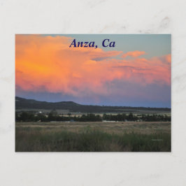 Carte Postale Coucher De Soleil À Anza, Californie