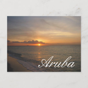 Carte Postale Coucher de soleil à Aruba