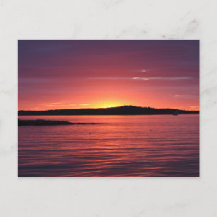 Carte Postale Coucher de soleil à Bar Harbour, Maine