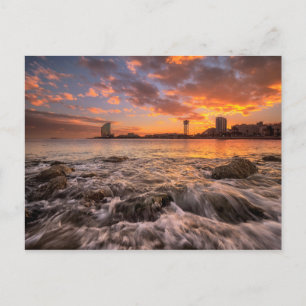 Carte Postale Coucher De Soleil À Barcelone