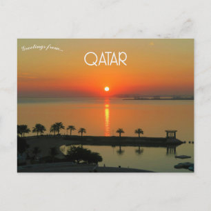 Carte Postale Coucher de soleil à Doha Qatar
