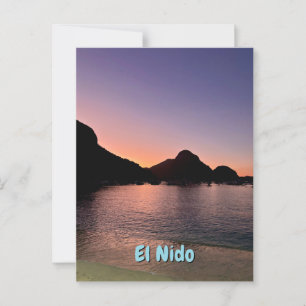 Carte Postale Coucher de soleil à El Nido