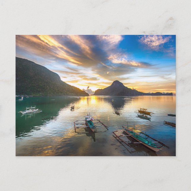 Carte Postale Coucher de soleil à El Nido (Devant)