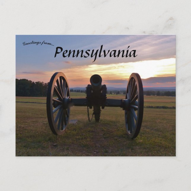 Carte Postale Coucher de soleil à Gettysburg Pennsylvanie USA (Devant)