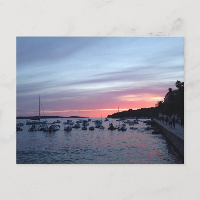 Carte Postale Coucher de soleil à Hvar (Devant)