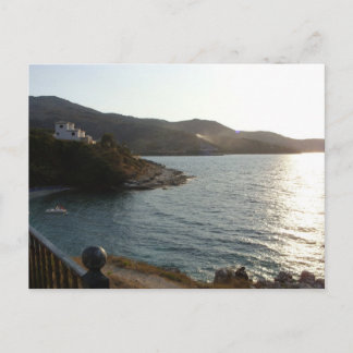 Carte Postale Coucher de soleil à Kassiopi, Corfou (Grèce)