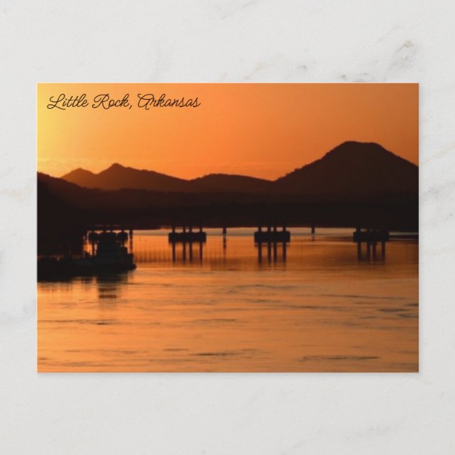Carte Postale Coucher de soleil à Little Rock, Arkansas (Devant)