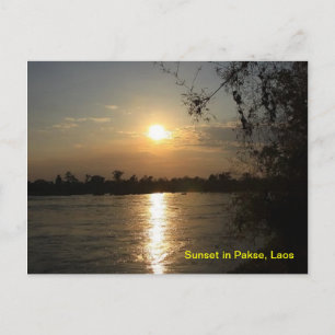Carte Postale Coucher de soleil à Pakse