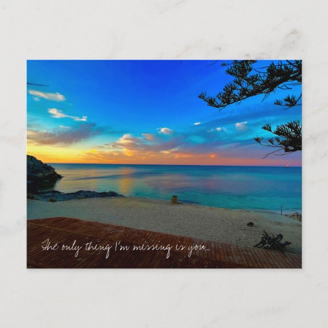 Carte Postale Coucher de soleil à Rottnest Island, Australie (Devant)