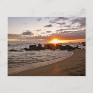 Carte Postale Coucher de soleil à Salt Pond Park - Kauai, Hawaii