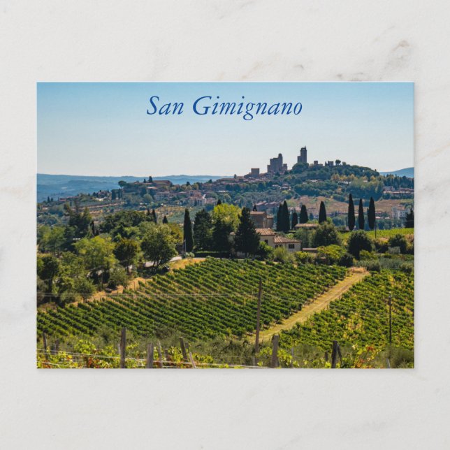 Carte Postale Coucher de soleil à San Gimignano,Toscane, Italie  (Devant)