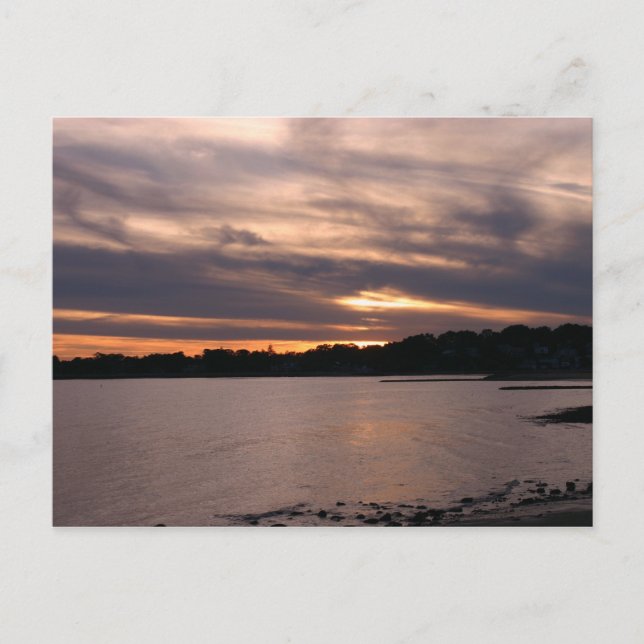 Carte Postale Coucher de soleil à Sherwood Island (Devant)