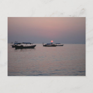 Carte Postale Coucher de soleil à Sihanoukville, Cambodge