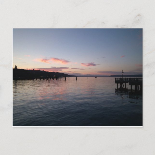 Carte Postale Coucher de soleil à Tacoma (Devant)
