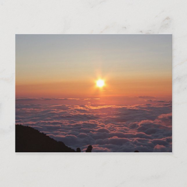 Carte Postale Coucher de soleil au mont Fuji (Devant)