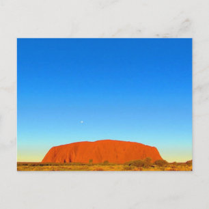 Carte Postale coucher de soleil bleu uluru