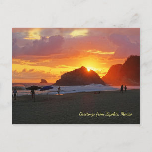 Carte Postale Coucher de soleil coloré (personnalisable)