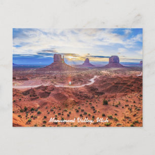 Carte Postale Coucher de soleil dans Monument Valley, Utah