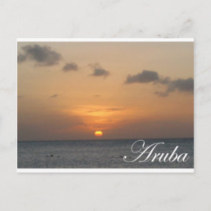 Carte Postale Coucher de soleil d'Aruba