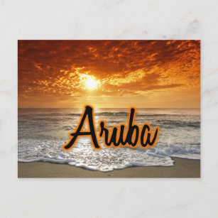 Carte Postale Coucher de soleil d'Aruba