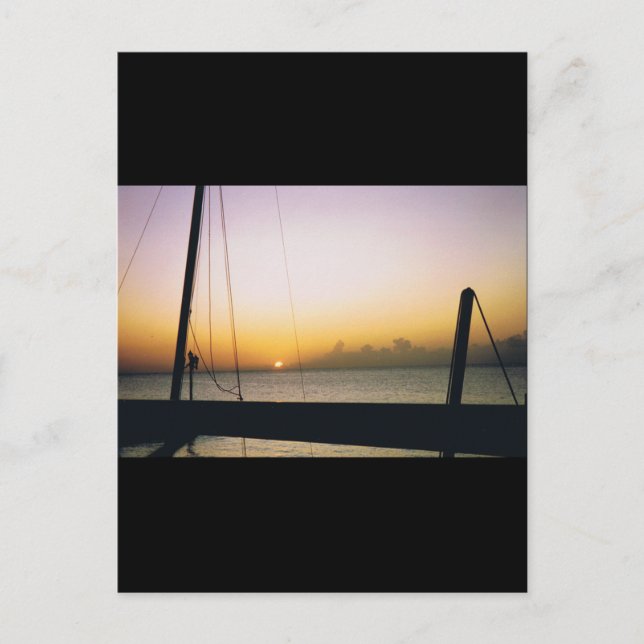 Carte Postale Coucher de soleil d'Aruba (Devant)