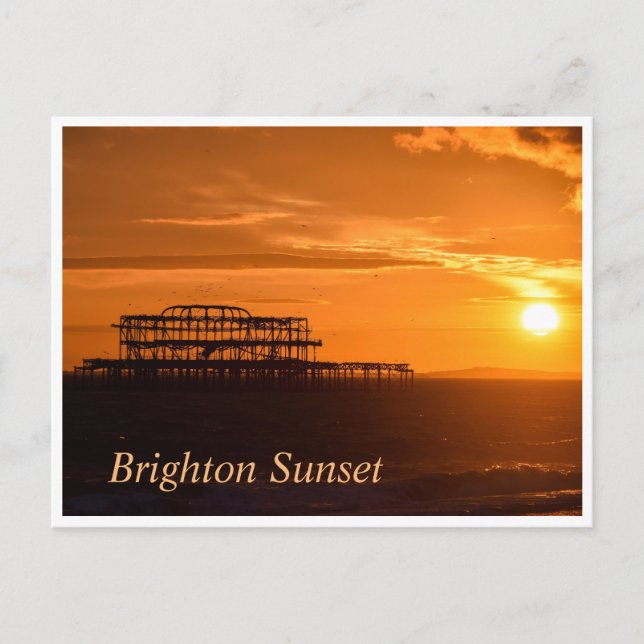 Carte Postale Coucher de soleil de Brighton (Devant)