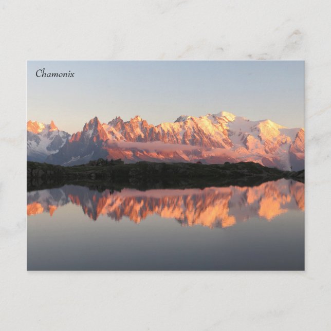 Carte Postale Coucher de soleil de Chamonix Lac de Cheserys (Devant)