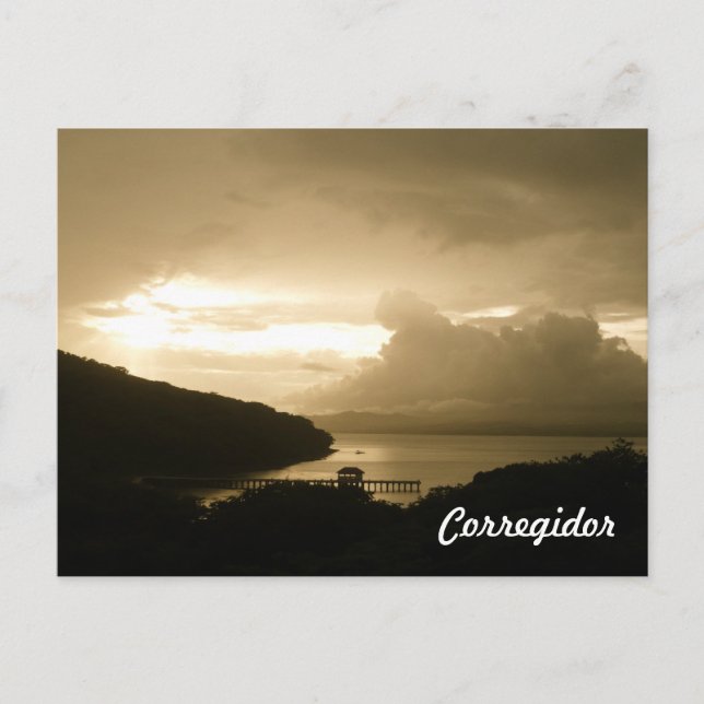 Carte Postale Coucher de soleil de Corregidor (Devant)