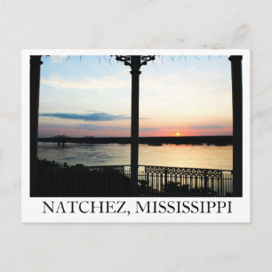 Carte Postale Coucher de soleil de Gazebo à Natchez, Mississippi