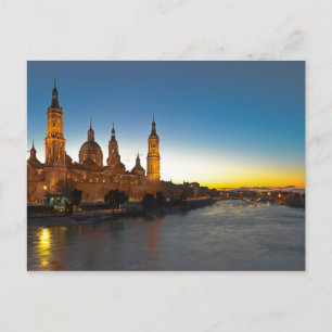 Carte postale coucher de soleil de la basilique de