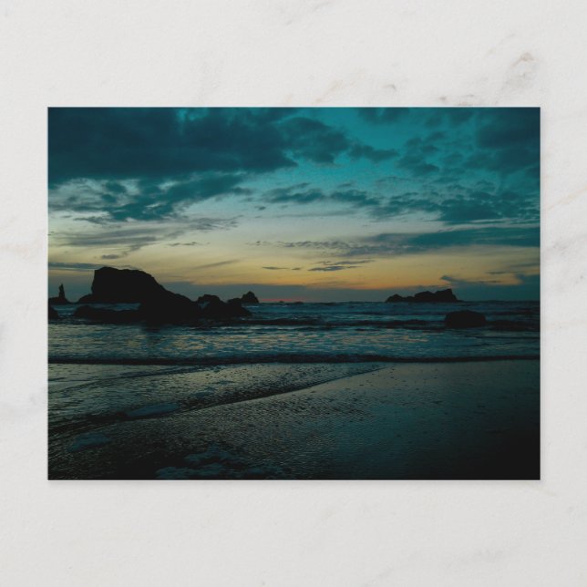 Carte Postale Coucher de soleil de la côte de l'Oregon 02 (Devant)