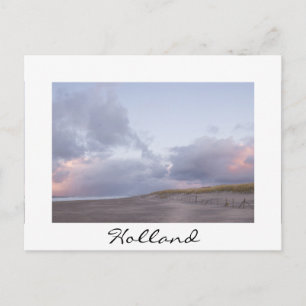 Carte Postale Coucher de soleil de la côte néerlandaise en Holla