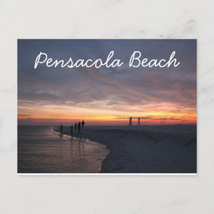 Carte Postale Coucher de soleil de la plage de Pensacola