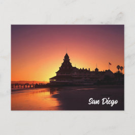 Carte Postale coucher de soleil de San Diego Hotel del Coronado