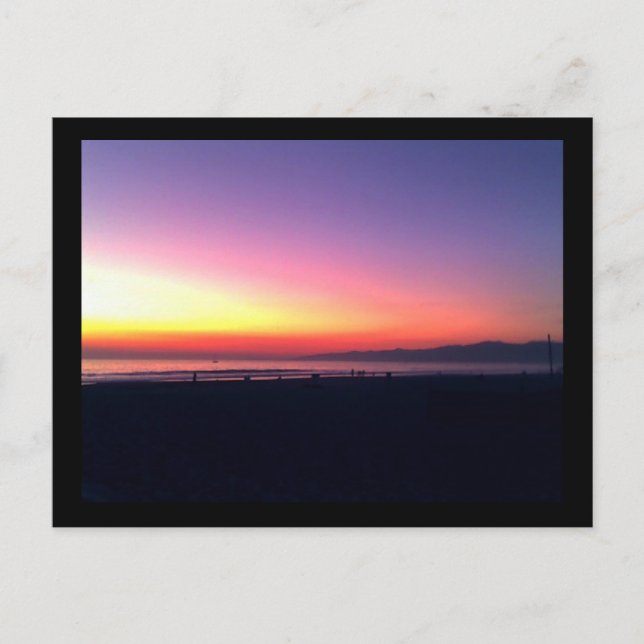 Carte Postale Coucher de soleil de Venice Beach (Devant)