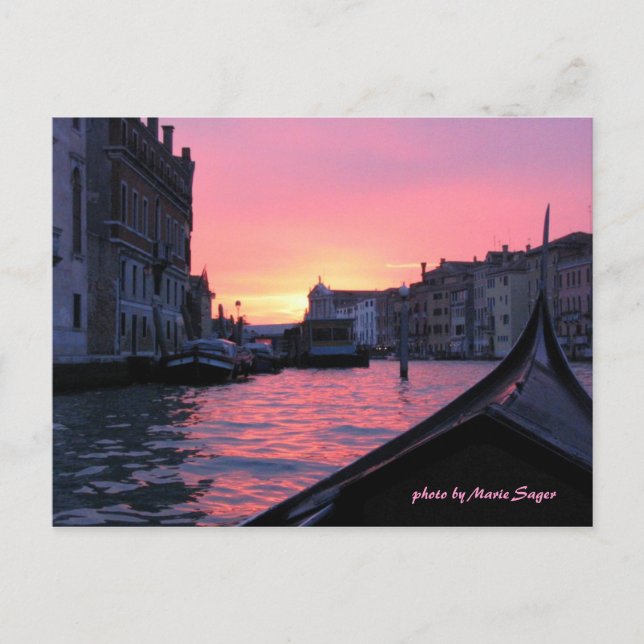Carte Postale Coucher de soleil de Venise (Devant)