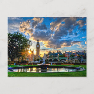 Carte Postale Coucher de soleil derrière les Chambres du Parleme