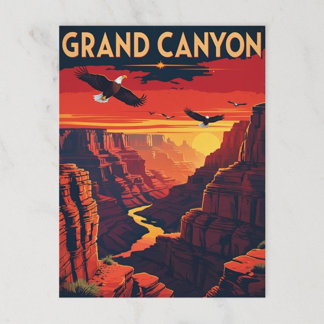 Carte Postale Coucher de soleil des aigles du Grand Canyon (Créateur téléchargé)
