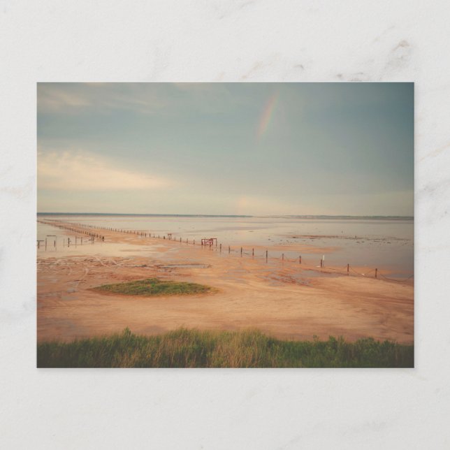 Carte Postale Coucher de soleil des grandes plaines de sel (Devant)